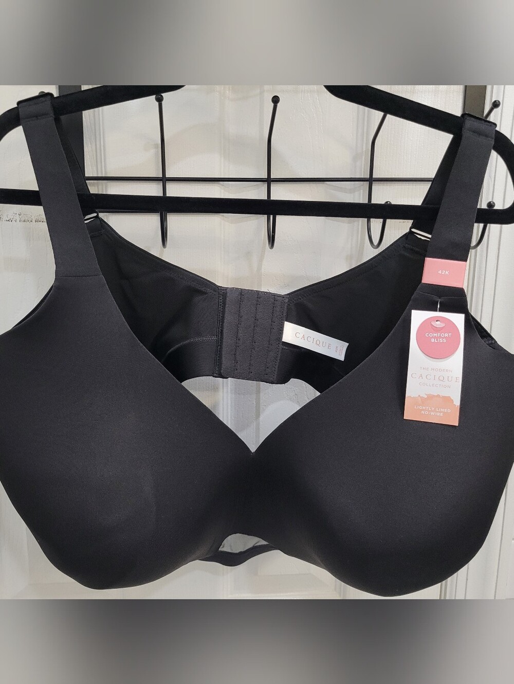 42K Black Lane Bryant Comfort Bliss Lightly Lined No-Wire Bra NWT